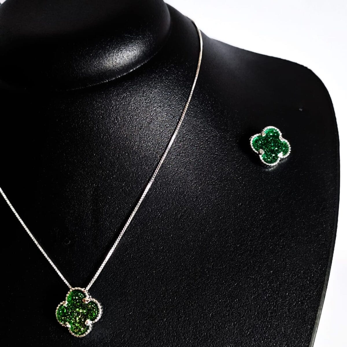 Conjunto Trevo Verde Folheado - Imagem 2