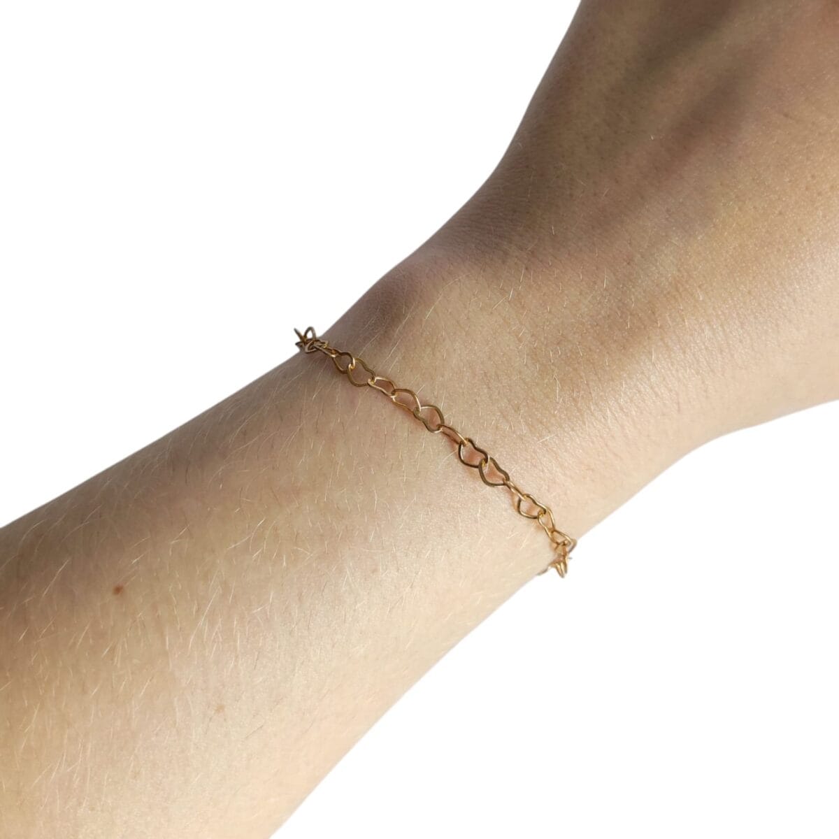 Pulseira Dourada Coração Biju