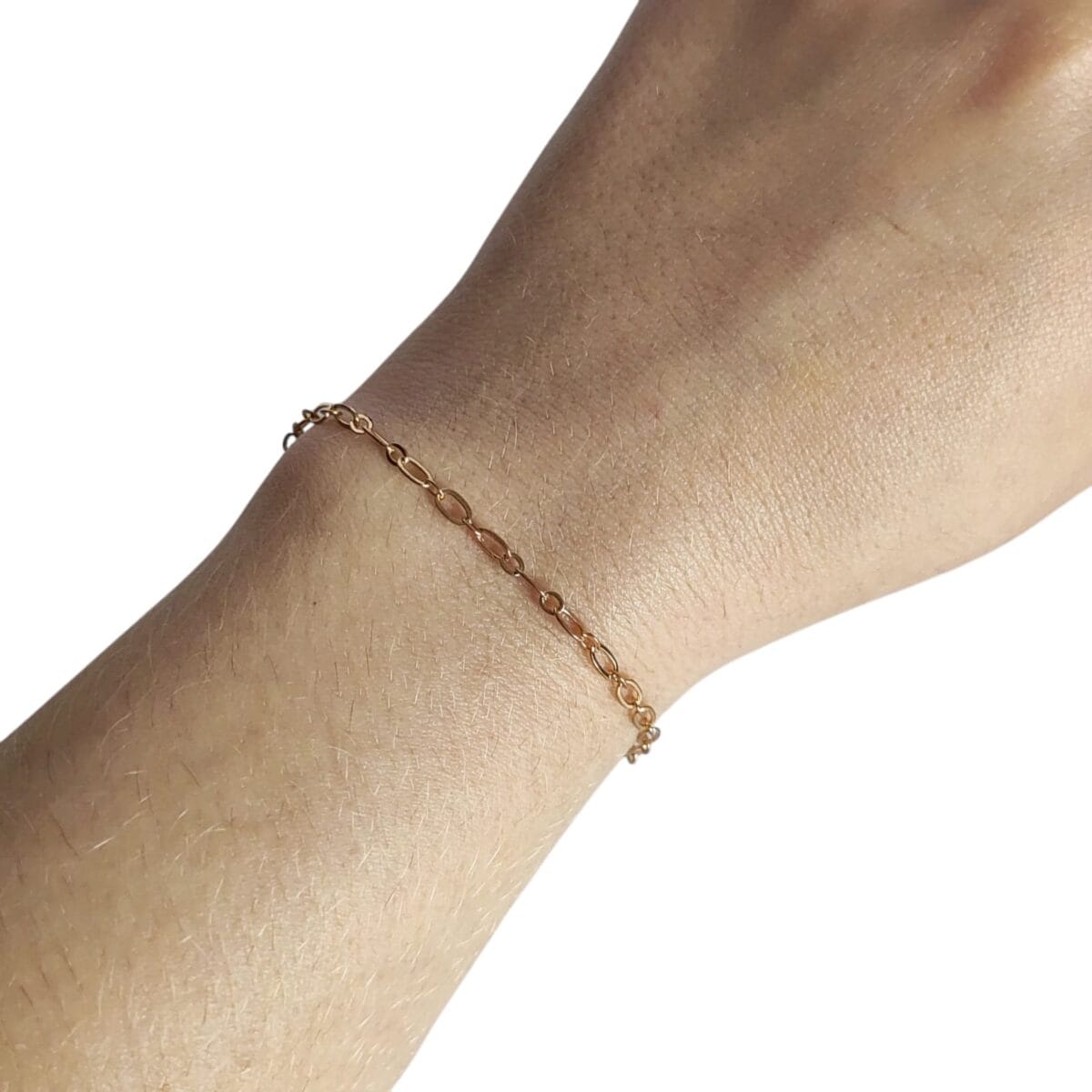 Pulseira Dourada Elos Ovais Biju