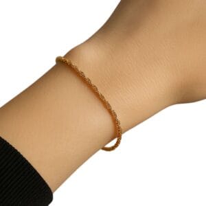 Pulseira Dourada Singapura Biju