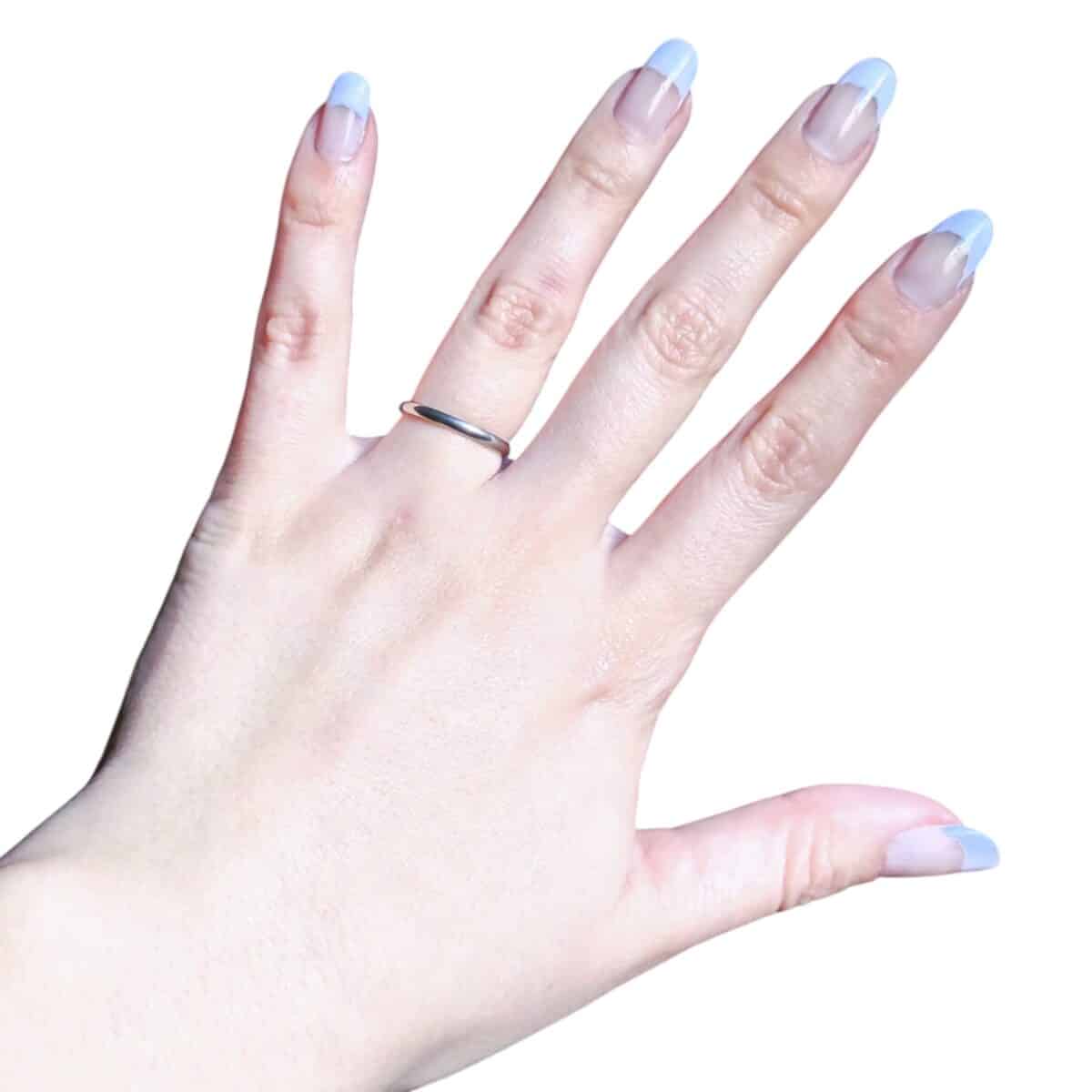 Aliança Prata Lisa Boleada 2mm - Aço Inoxidável