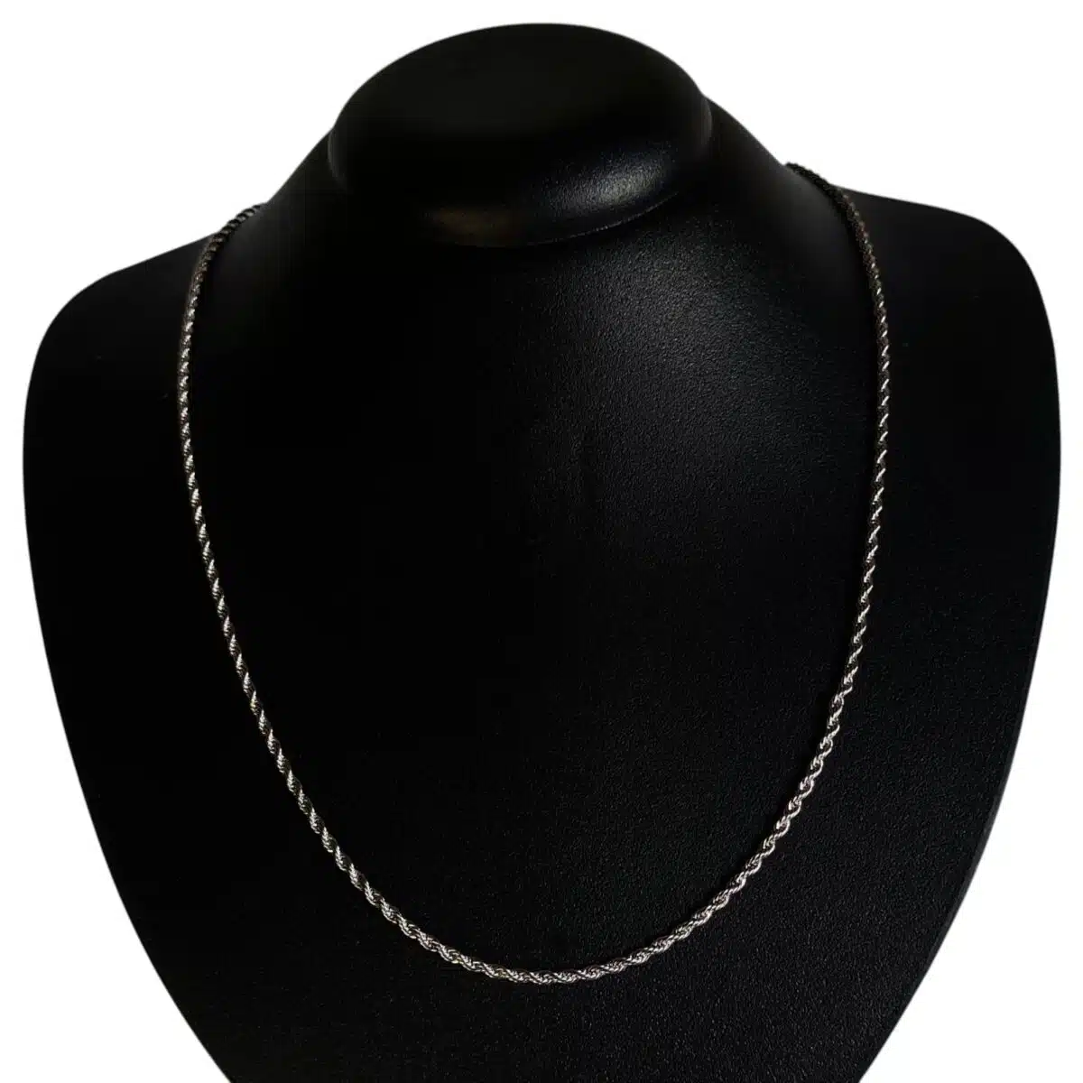  Corrente Cordão Baiano 2.4mm / 60cm Prata Aço Inoxidável