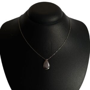 Colar Gota Metalizada Prata Folheado