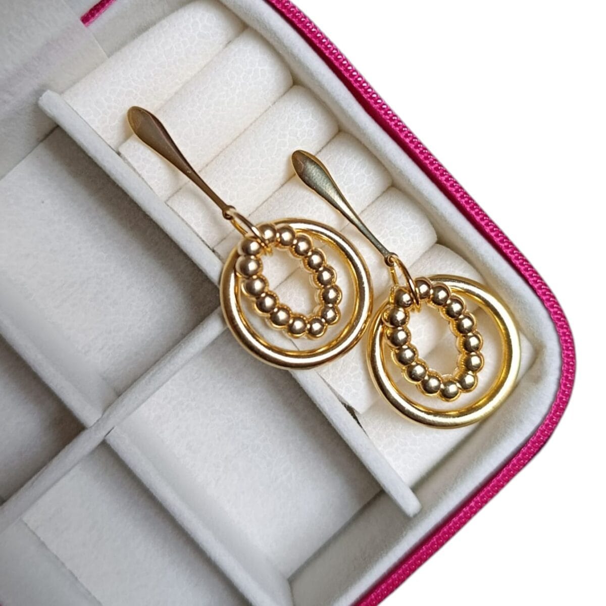Brinco Redondo Dourado Folheado