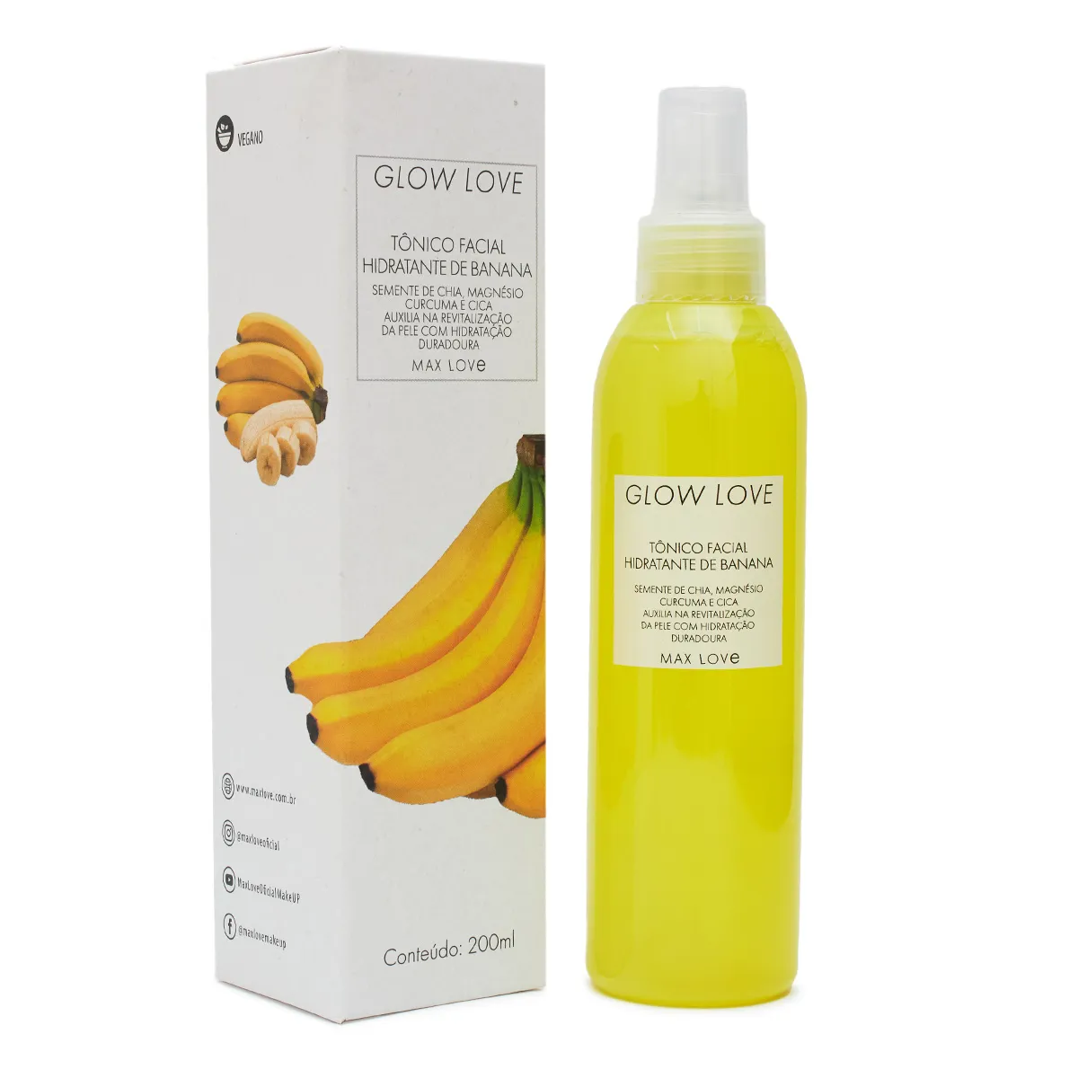Max Love Tônico Facial Banana Glow Love 200ML
