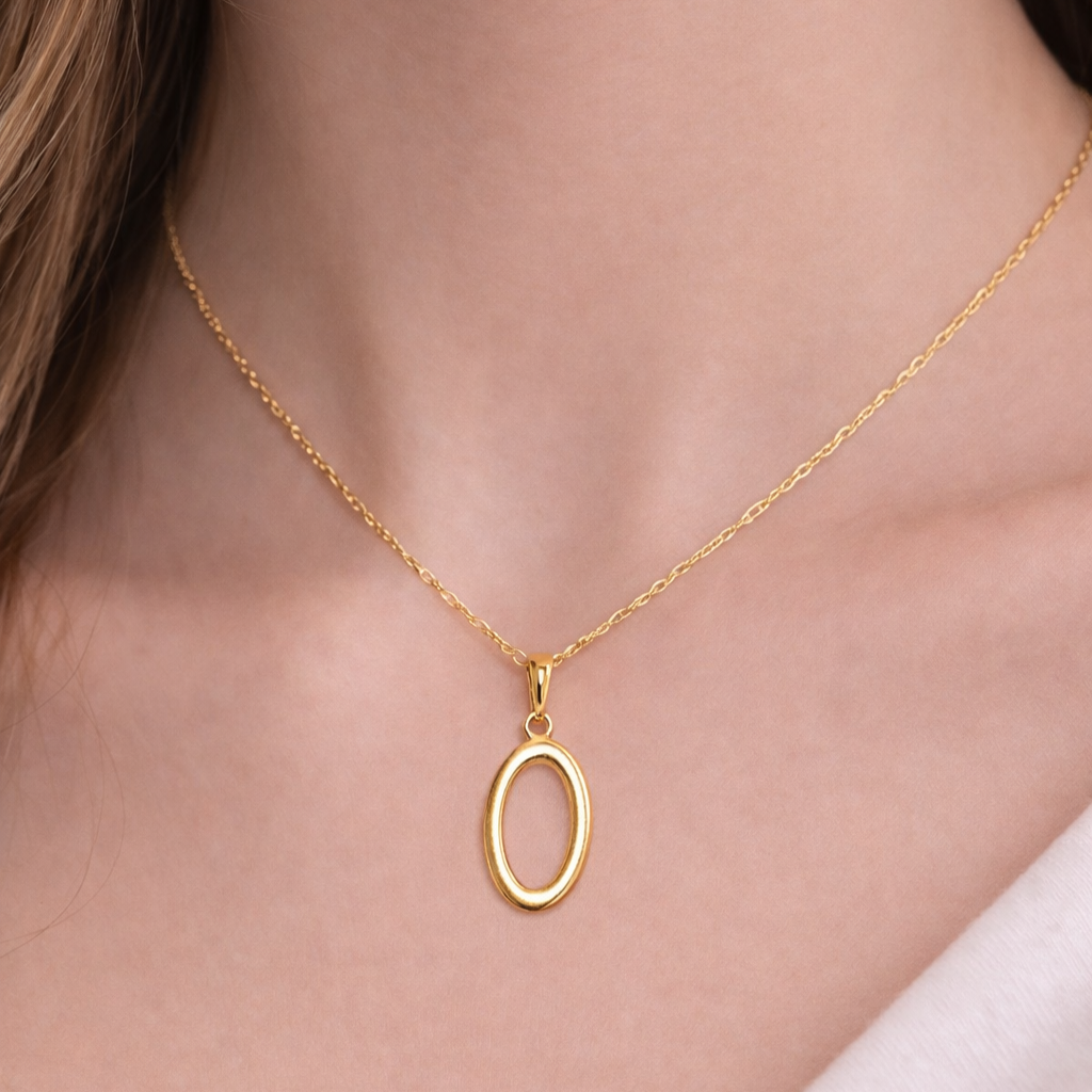 COLAR LETRA O DOURADO FOLHEADO